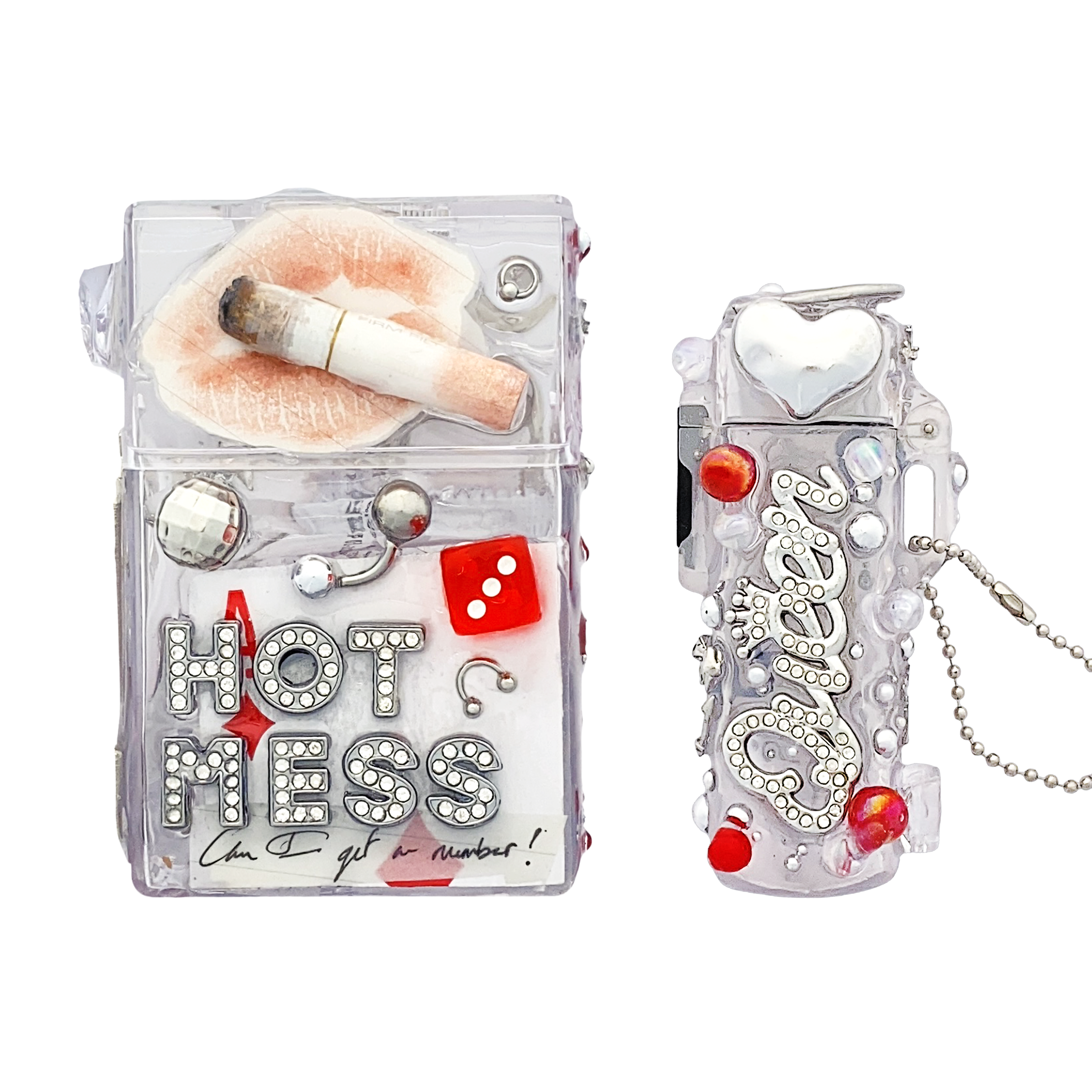 Bundle HOT MESS Cigarette Case & Lighter Case